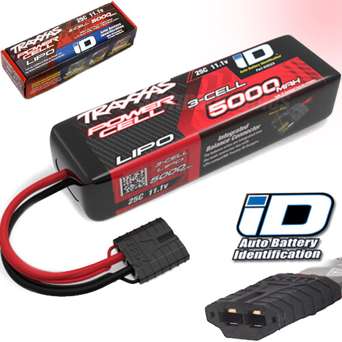 Traxxas 5000mAh 2832X 11.1V 3-Cell 25C LiPo Battery w/ iD for RUSTLER VXL