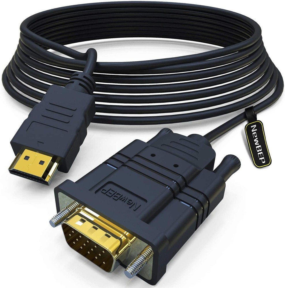 HDMI to VGA Adapter Cable with 1080p Resolution and Oxygen-Free Copper for High-Quality Video