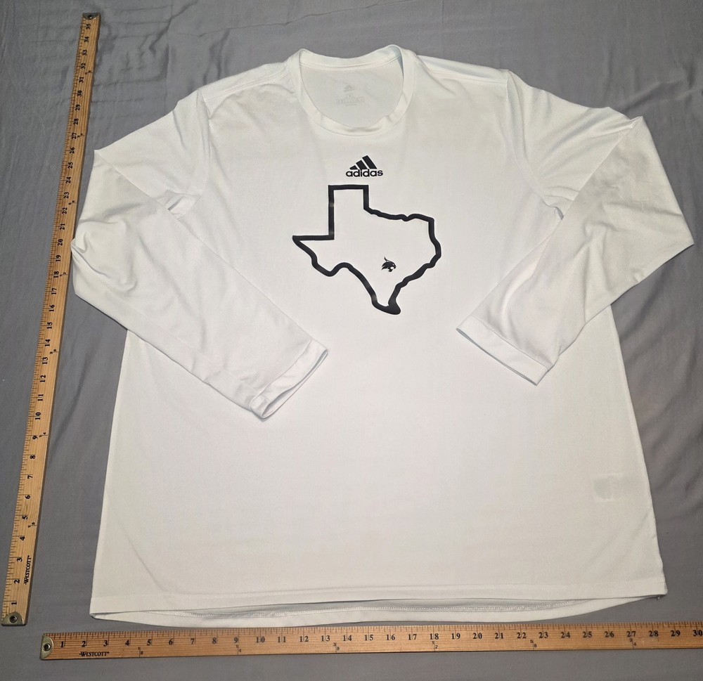 Texas State Bobcats Adidas Long Sleeve White Shirt 2xl