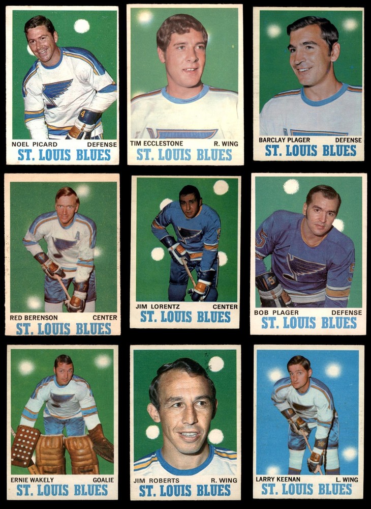1970-71 O-Pee-Chee Blues Near Team Set 4 - VG/EX 7223695 (16 / 17 cards)