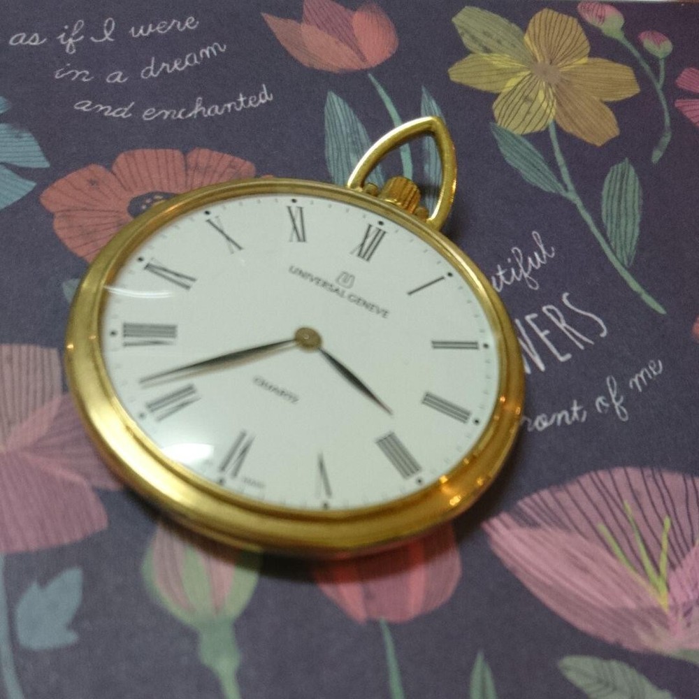 UNIVERSAL GENEVE Pocket Watch Dial Color:Gold Free Shipping