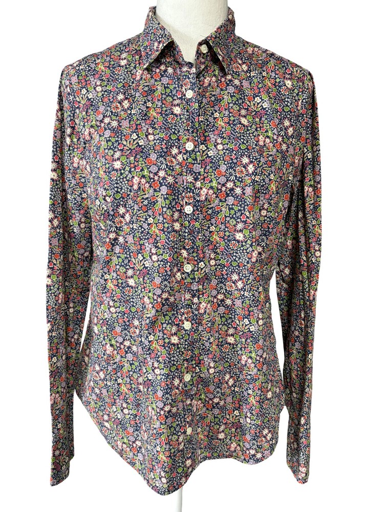 J.Crew Womens Shirt Size 6 Multicolor Liberty Art Fabrics Floral Button Up Top