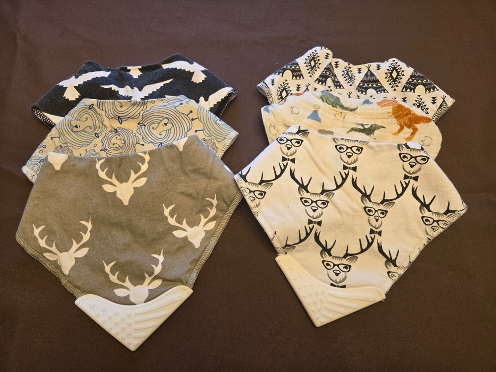 Teething bibs (cotton with silicon teether), 12