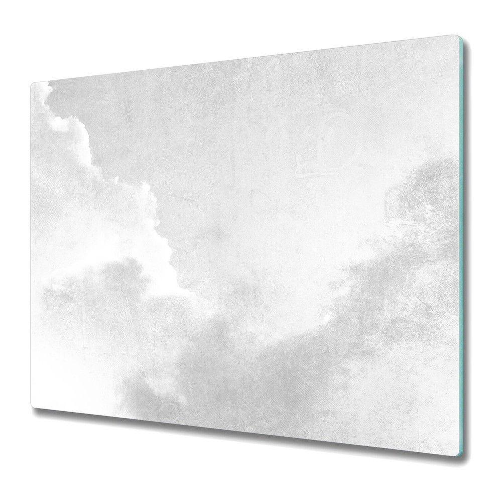 Glass Chopping Cutting Board Worktop Saver Grey Sky Vintage Art 60x52