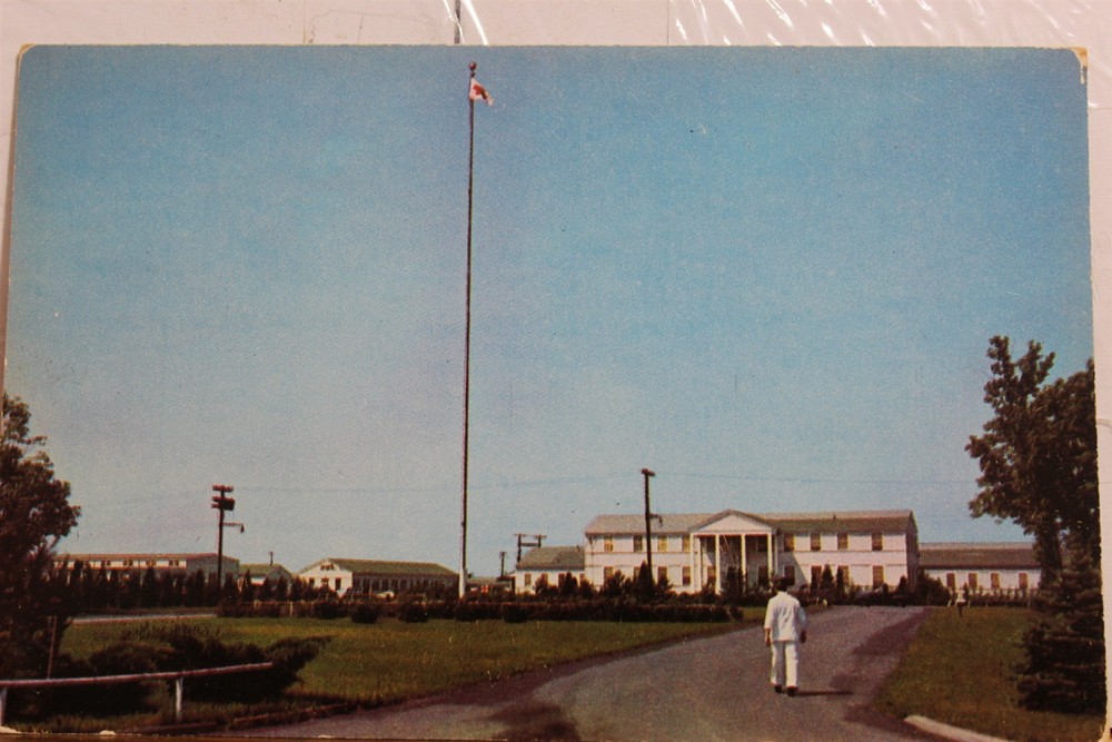 New York NY Geneva Sampson Air Force Base Hospital Main Entrance Postcard Old PC