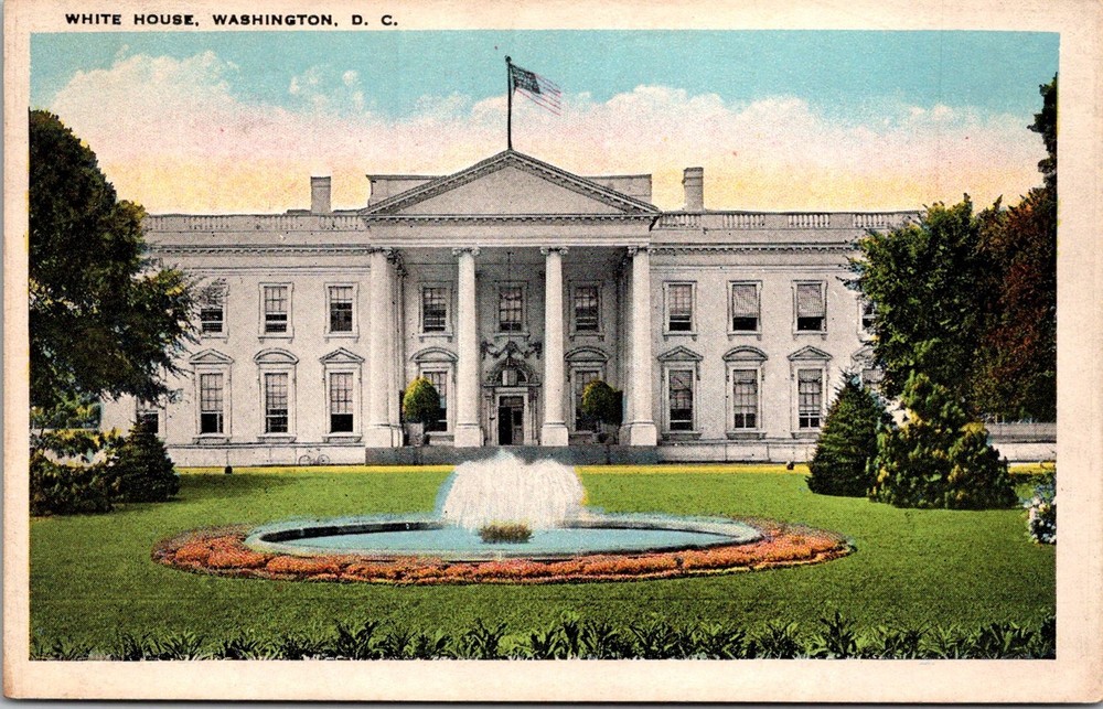 Dr Jim Stamps Postcard White House Washington Dc Building Unposted