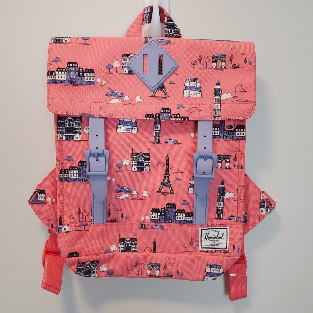 Herschel Survey Pink Eiffel Tower Paris Girls Pink Backpack