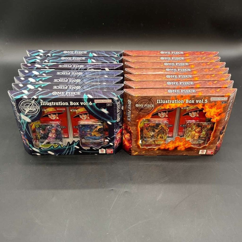 Lot of (14) One Piece Illustration Boxes (7) Vol.6 (7) Vol.5 SEALED ENGLISHProbstein is actively accepting consignments