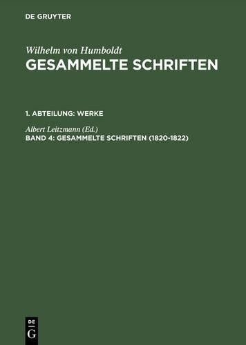 Gesammelte Schriften, Band 4, Gesammelte Schriften (1820-1822) (Hardback)