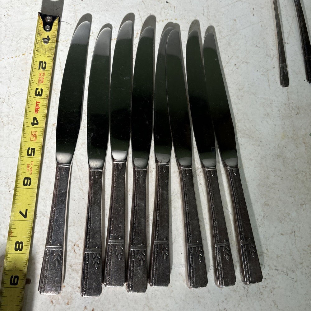 Vintage 8 Silverware Prestige Plate 8 Dinner Knives