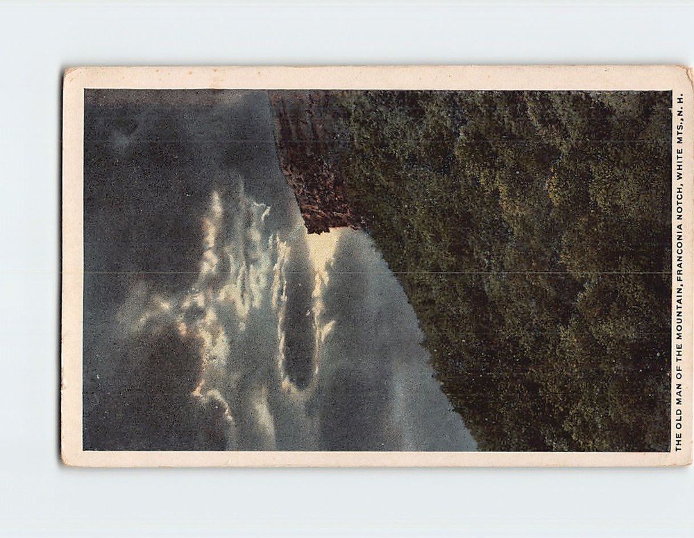 Postcard Old Man of the Mountain Franconia Notch White Mountains NH USA
