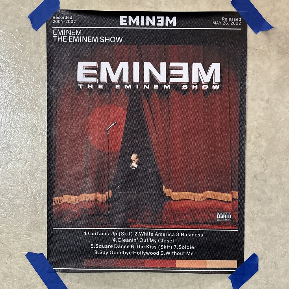 Eminem The Eminem Show ✅ Hip Hop Rap Music ✅ Canvas Poster Wall Art ✅ 12x18 inch