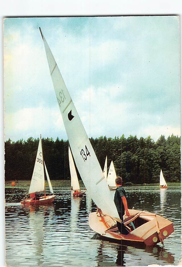 Postcard Sail Boats on the Lake