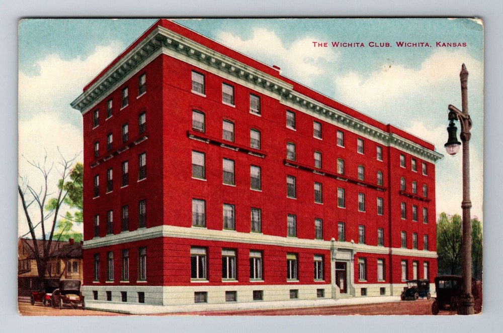 Wichita KS-Kansas, The Wichita Club, Antique, Vintage Souvenir Postcard