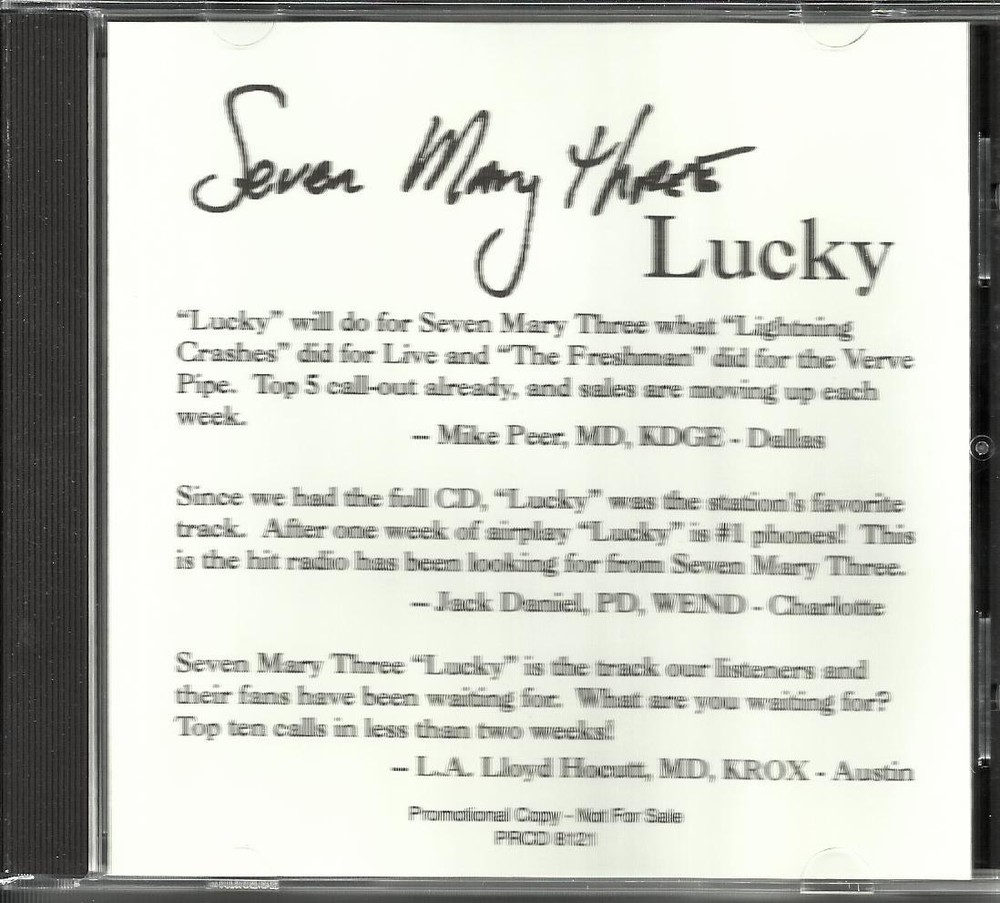 SEVEN MARY THREE Lucky USA PROMO DJ CD Single 1997 7M3 7 m 3 PRCD 8121