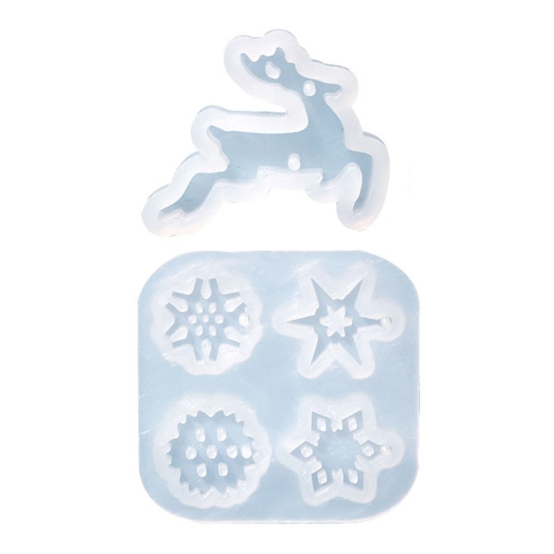 1 Set DIY Silicone Christmas Soap Epoxy Resin Pendant Molds