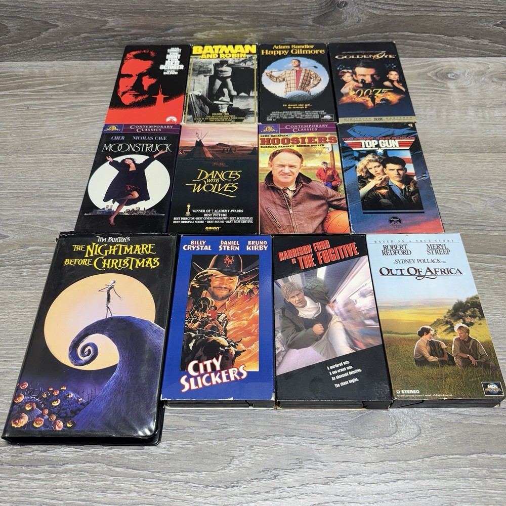 Lot of 12 Classic VHS Movies – Disney, Action, Comedy, Drama – Tested & Rare