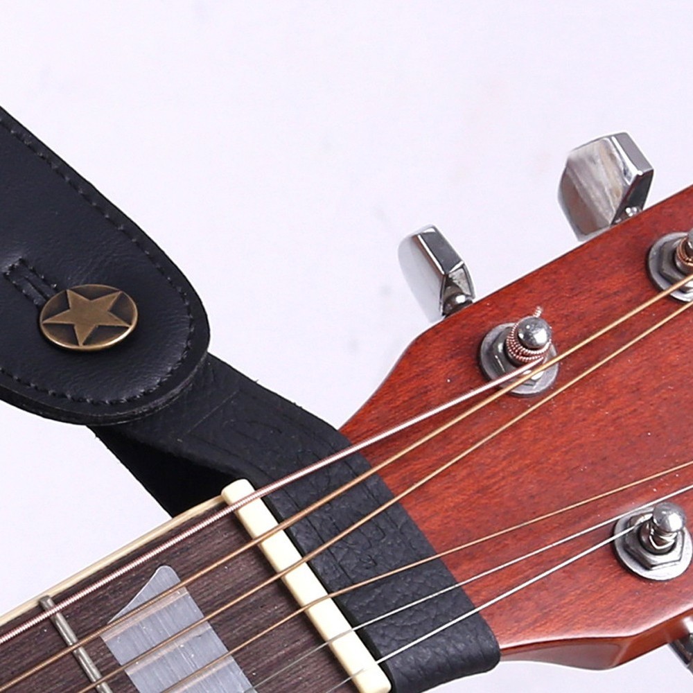 Guitar Neck Strap Part Acoustic Guitars Black Brown Electric Guitars 1 PCS