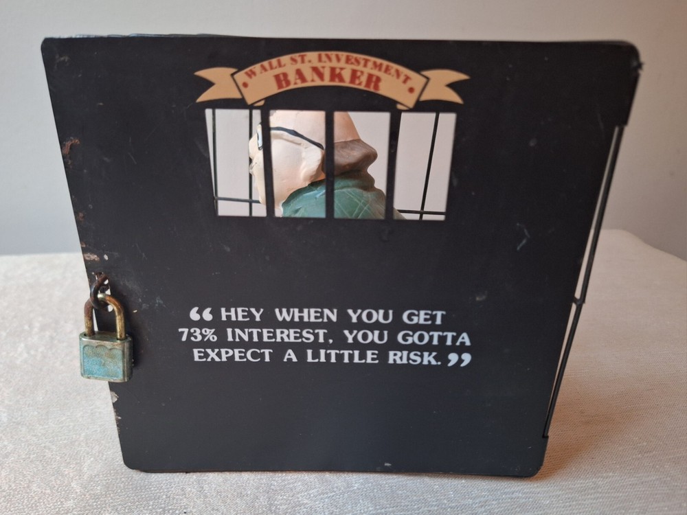 Vintage Toy Bank Investment Banker in JAIL