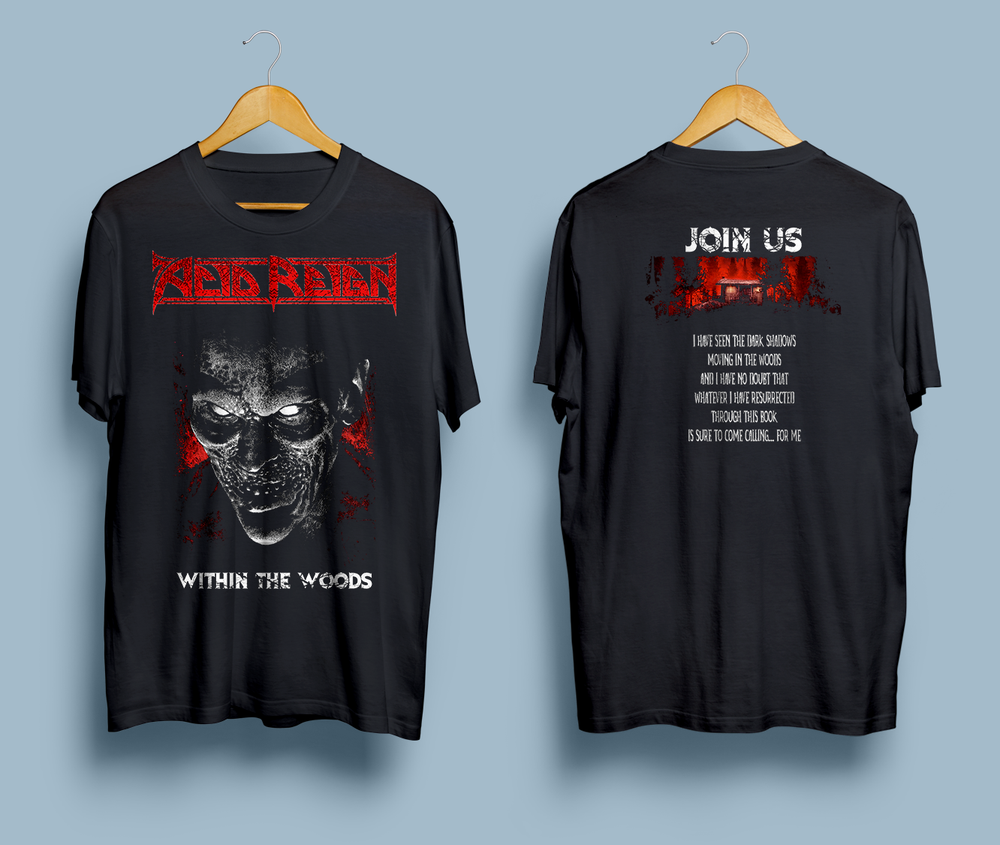 Acid Reign Within The Woods Graphic T-Shirt Sizes S to 3XL-image