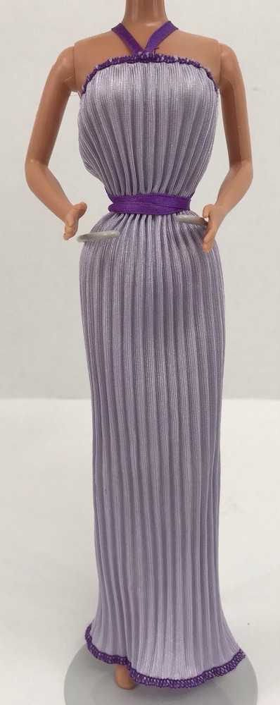 Vintage Barbie Lavender Purple Pleated Dress 1984 Fashion Fun Outfit #7909
