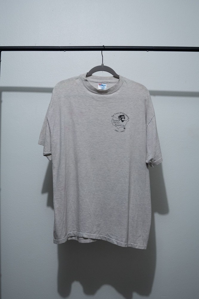 Vintage 1992 Hanes Beefy-T Tenth SWAT Round Up T-Shirt Size XL