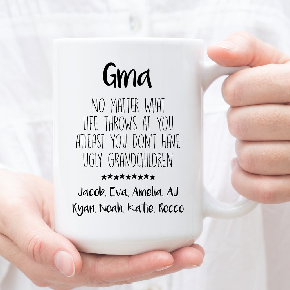 Personalized Gift For Gma Funny Gma Mug Christmas Birthday Cup For Gma