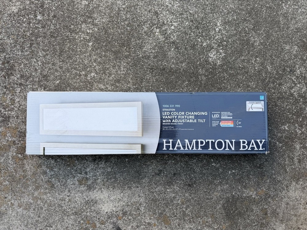 Hampton Bay Straston LED Color Changing Brushed Nickel Vanity Fixture