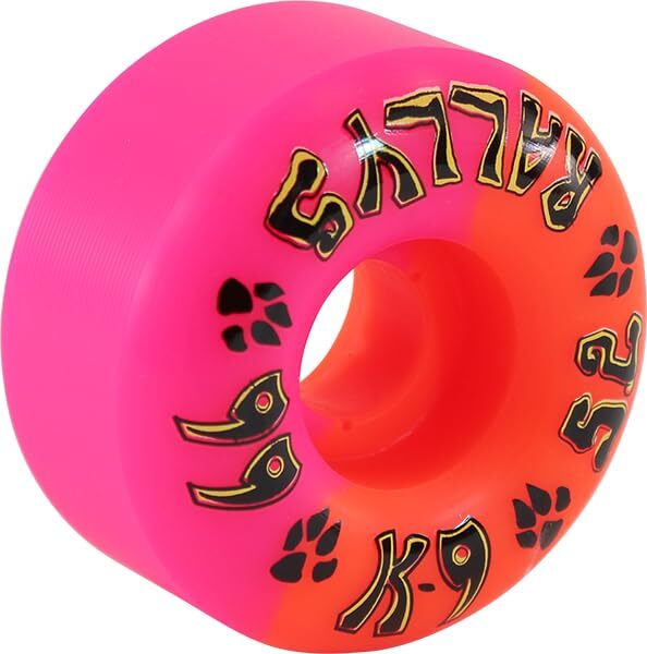 Dogtown K-9 RALLYS 52mm 99a Pink Orange Skateboard Wheels Set
