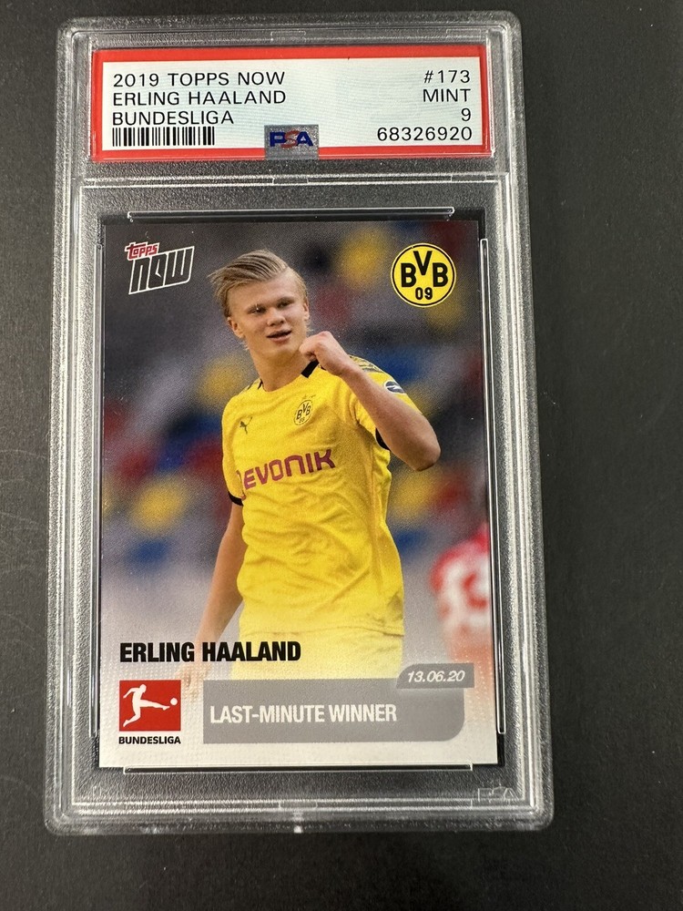 ERLING HAALAND 2019-20 TOPPS NOW BUNDESLIGA W/ GERMAN #173 PSA 9 DORTMUND