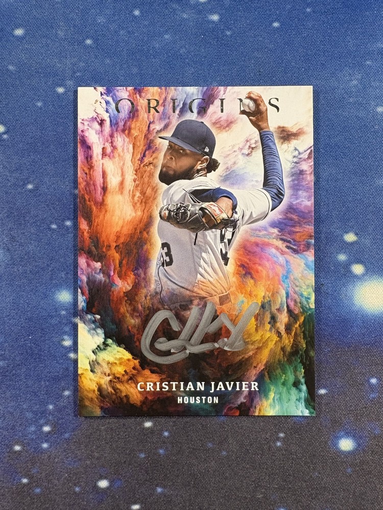 Cristian Javier 2021 Panini Chronicles Origins Silver Ink Rookie Auto RC Astros