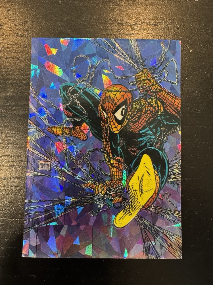 1992 Marvel McFarlane Spider-Man PRISM INSERT CARD, #P-5 - NM! - Comic Images
