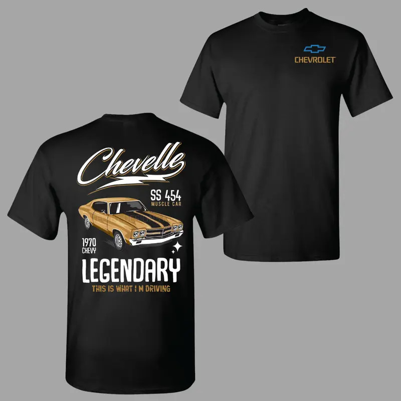 Chevrolet Chevelle SS 454 1970 T-Shirt, Legendary Muscle Car Graphic Tee 2 Sides