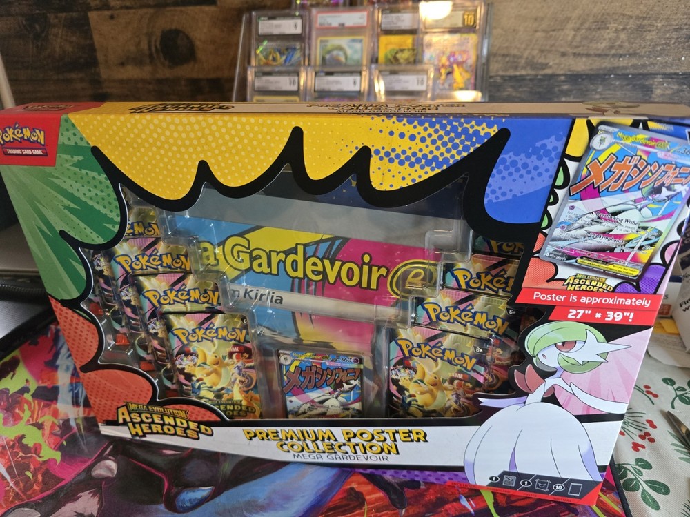 Ascended Heroes Premium Poster Collection Mega Gardevoir New In Hand!