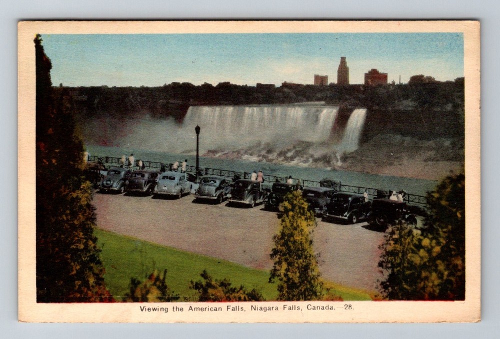 Canada- Niagara Falls Viewing The American Falls Old Post Vintage c1941 Postcard