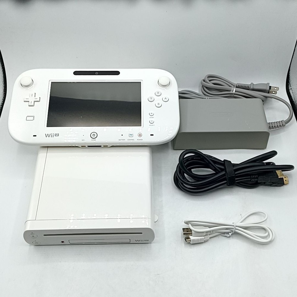 Nintendo Wii U Premium Pack 32GB shiro Console Set w/ GamePad - Tested & Working