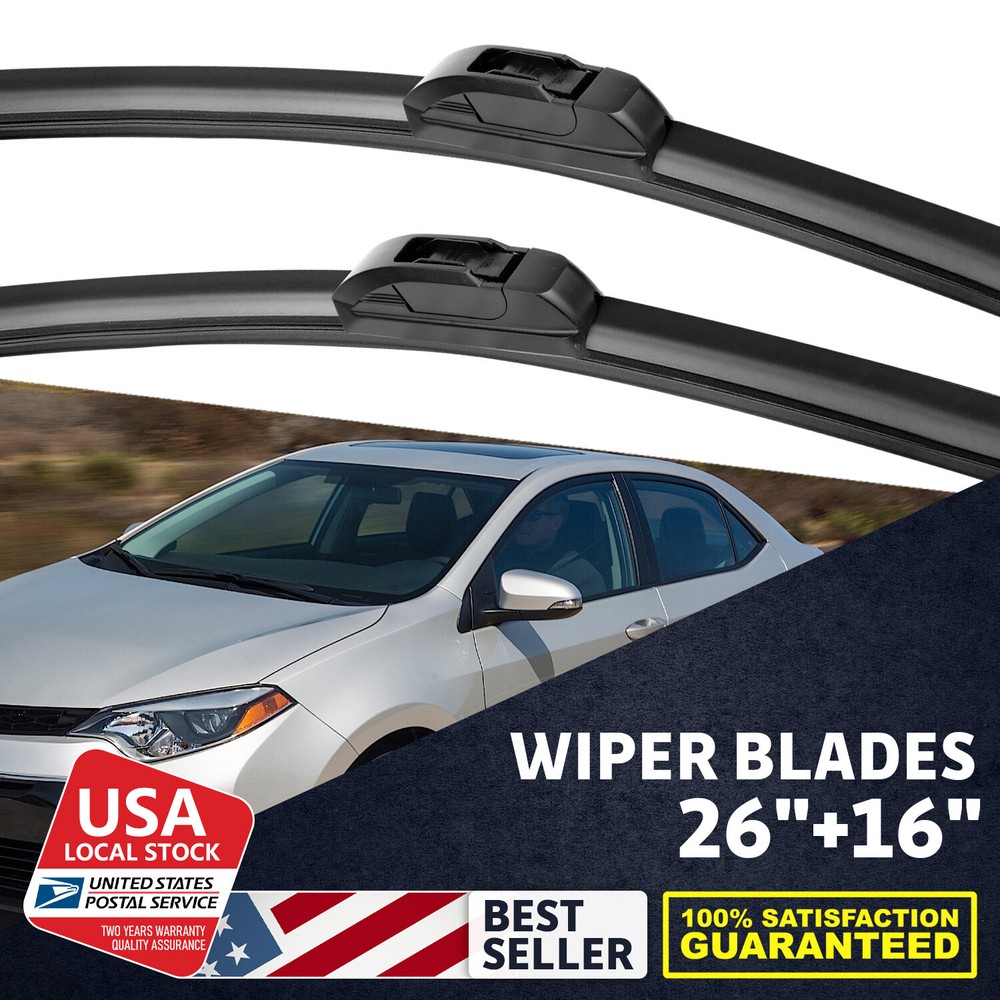 2Pcs Soft Rubber Windshield Rain Blades 26+16 Inch for Subaru WRX STI 2015-2018