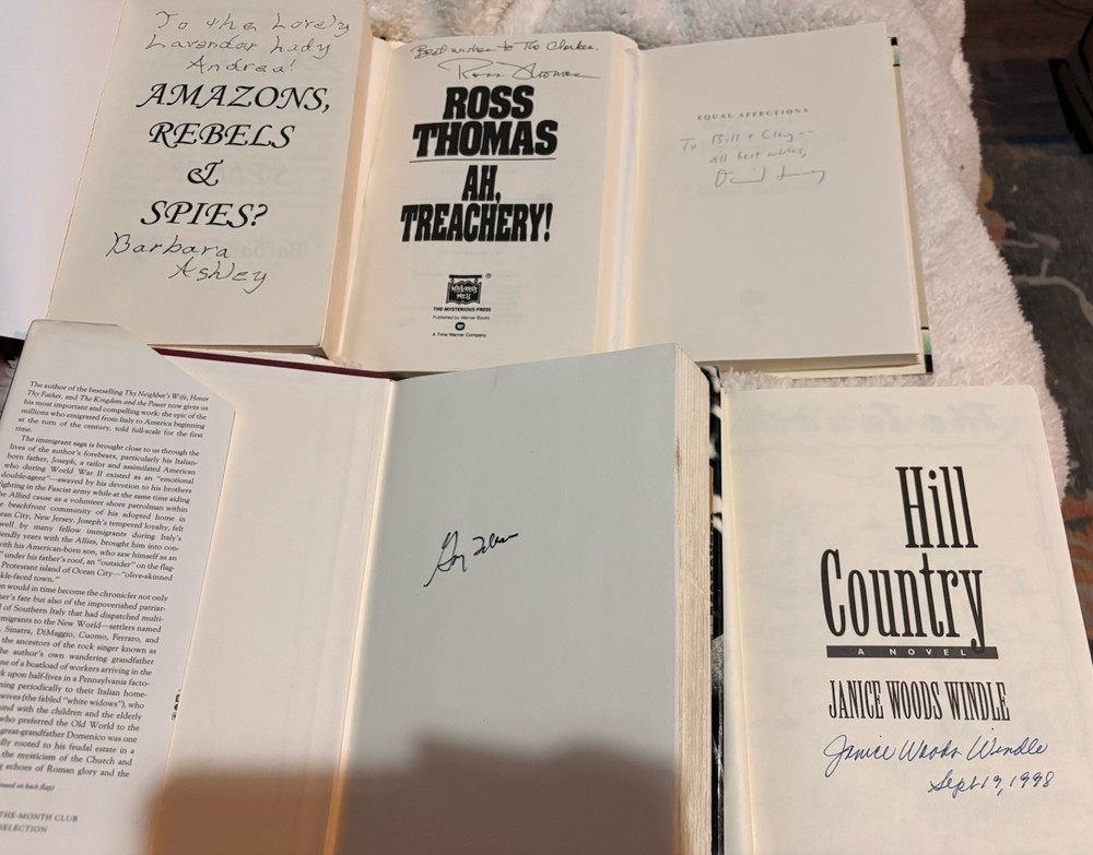 Gay Talese Janice Windle David Leavitt Ross Thomas Barbara Ashley SIGNED Lot 5