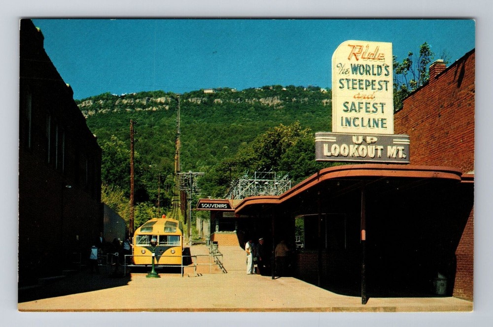 Chattanooga TN-Tennessee, The Incline Station, Antique Souvenir Vintage Postcard