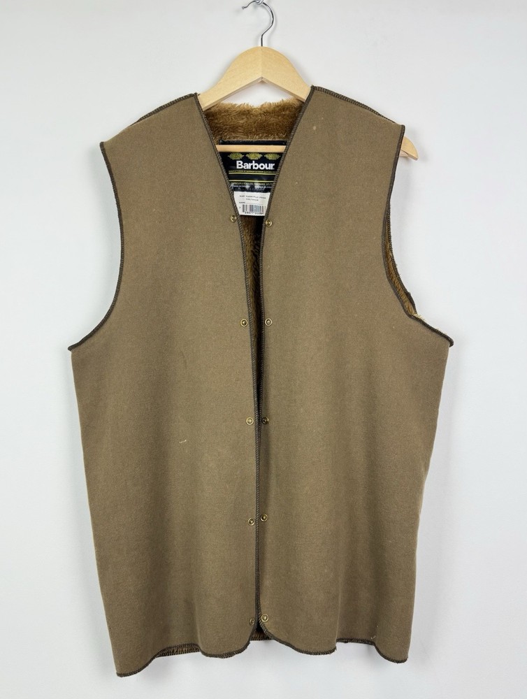 Barbour A295 Warm Pile Lining Acrylic Vest Gilet Jacket Men’s Size C42/107CM Top