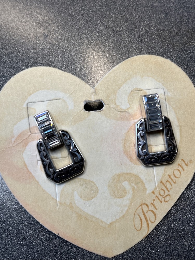 Brighton Post Style Dangle Earrings 10CZ New With Tags NWT