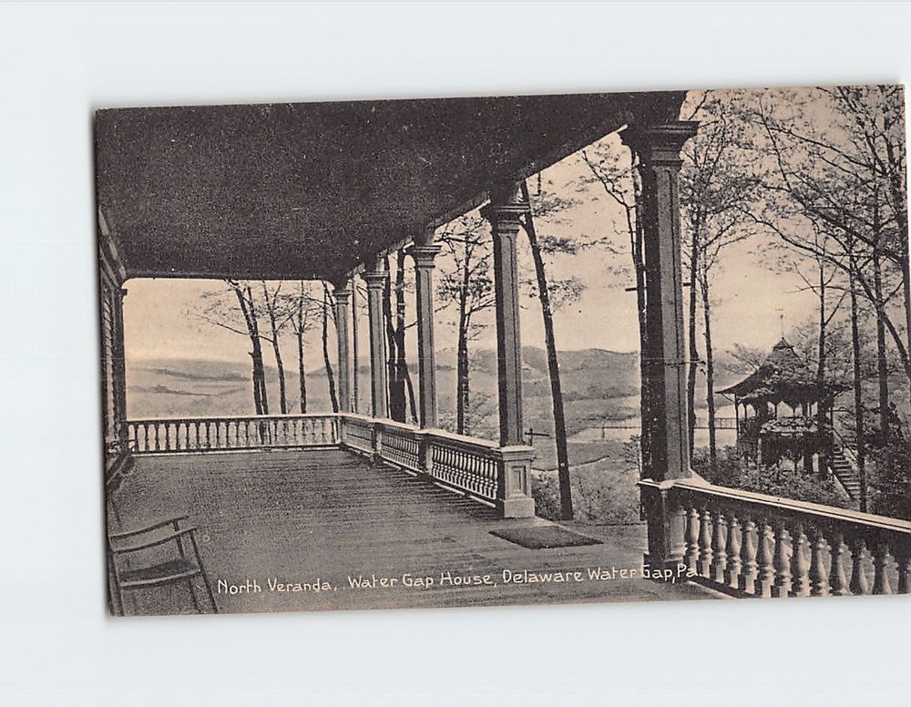 Postcard North Veranda Water Gap House Delaware Water Gap Pennsylvania USA