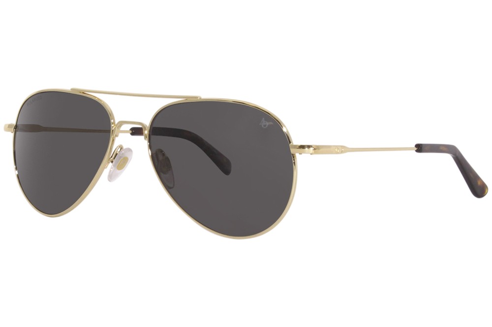 American Optical General GYN-P C1 Sunglasses Gold/Grey Polarized Lens Pilot 58mm
