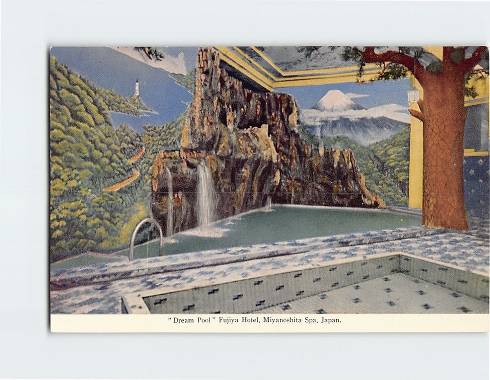Postcard Dream Pool Fujiya Hotel Miyanoshita Spa Hakone Japan
