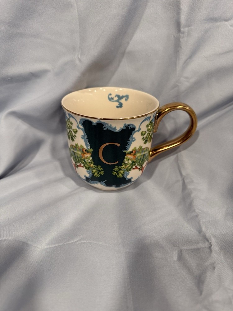 Anthropologie Lou Rota Stoneware Mug Chameleon Tea Coffee Cup