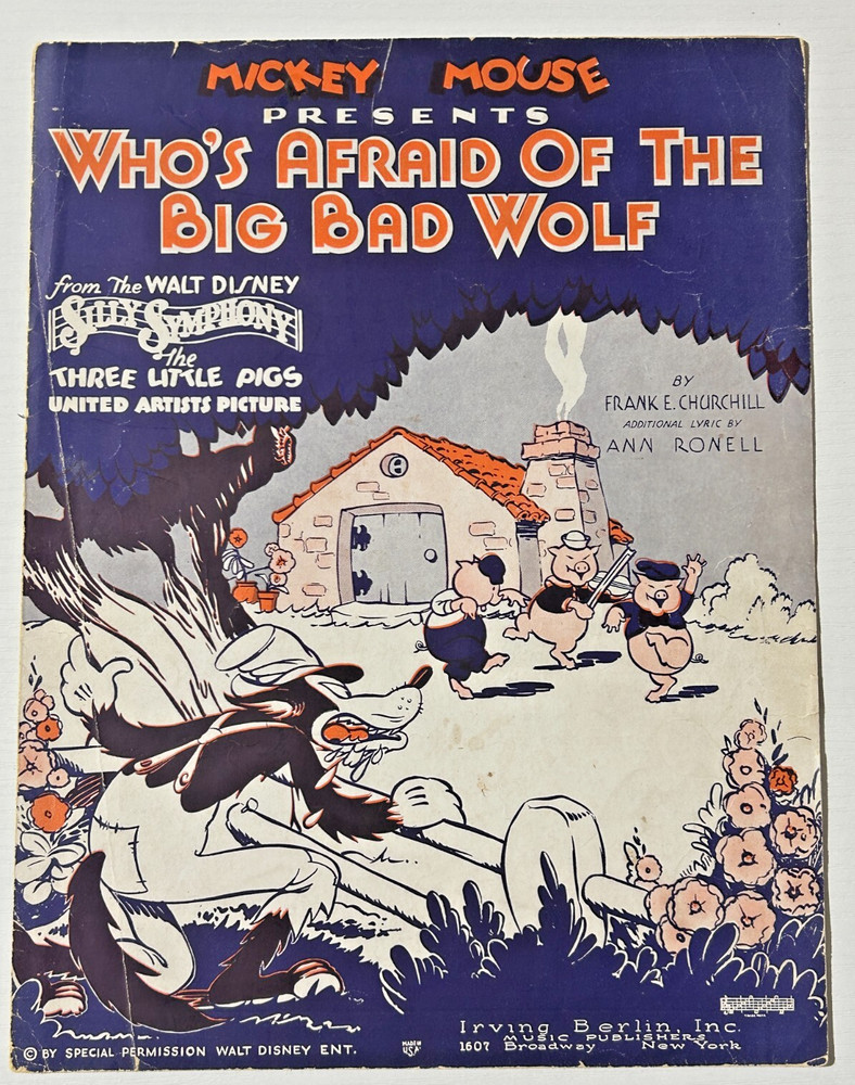 Mickey Mouse Presents Who's Afraid of the Big Bad Wolf Sheet Music