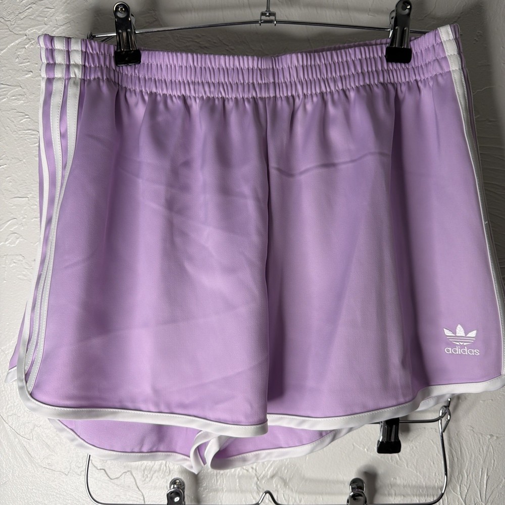 New adidas Originals Adicolor 3-Stripes Sprinter Shorts Women Small Light Orchid