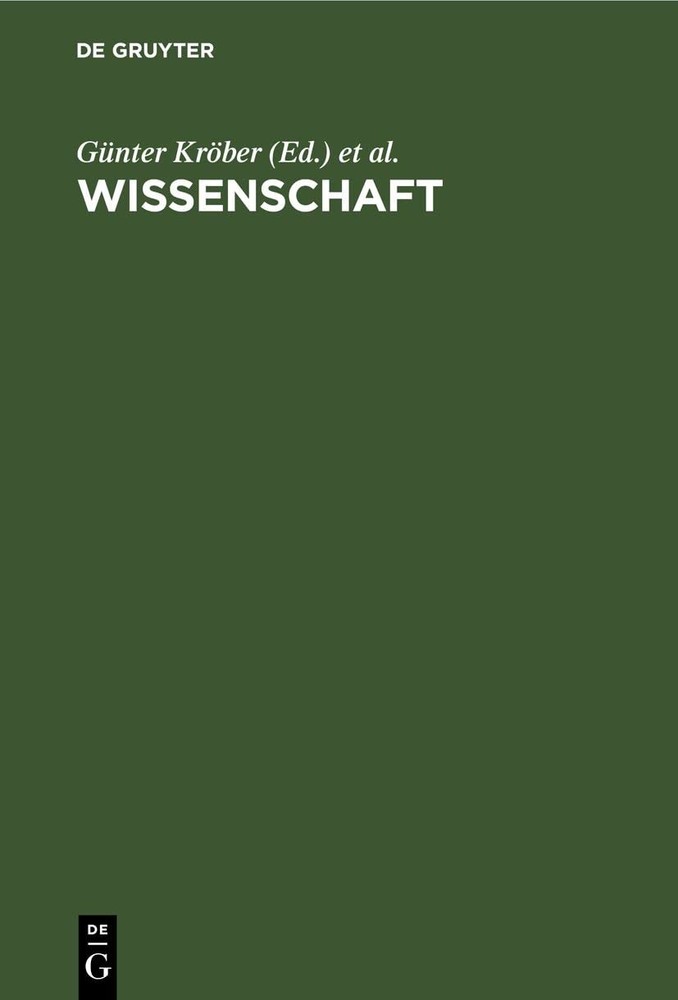 Wissenschaft (Hardback)