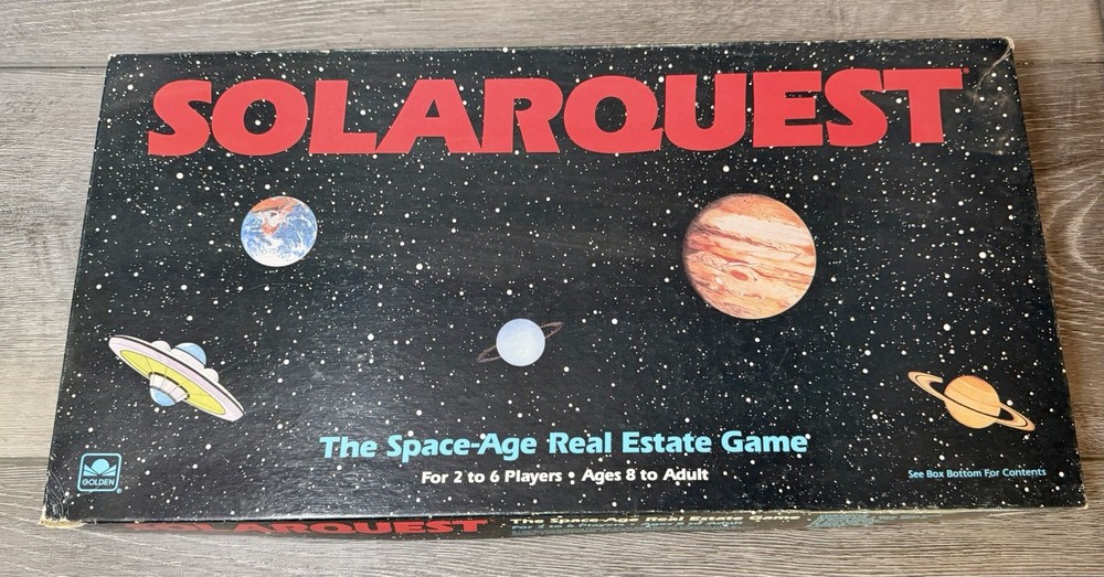 Vintage 1986 Solarquest Board Game Golden Western Publishing Outerspace Property