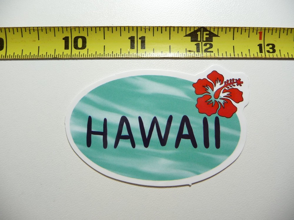Hawaii Hibiscus Decal Sticker - 50th State Island Paradise Travel Souvenir
